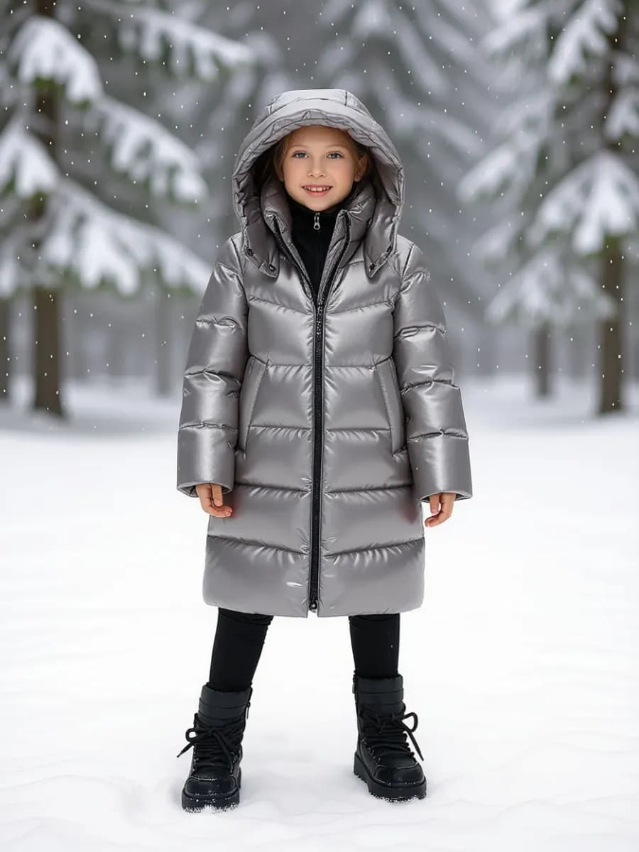 Пуховик зимний для девочки из мембраны