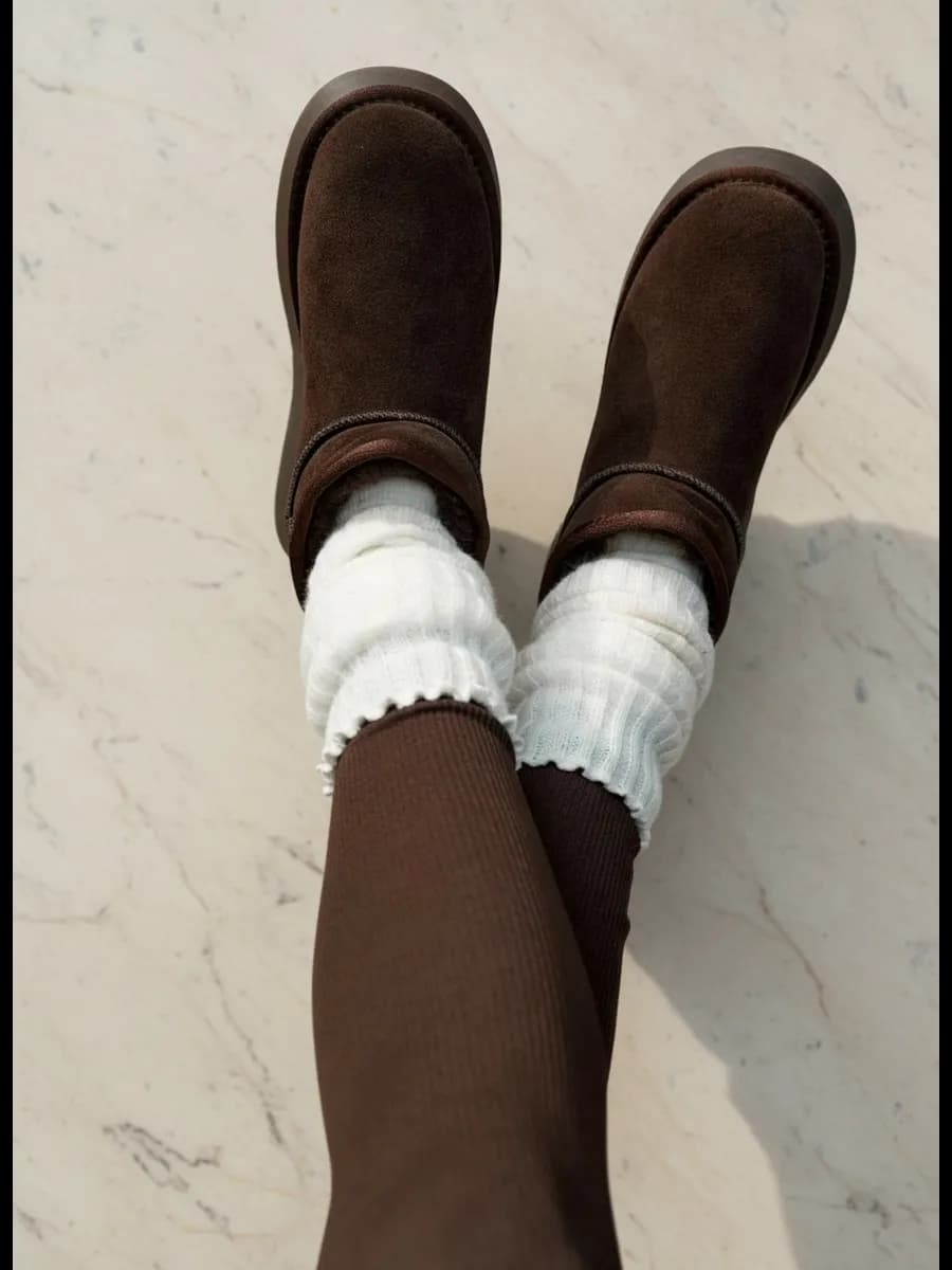 Угги зимние из натуральной замши