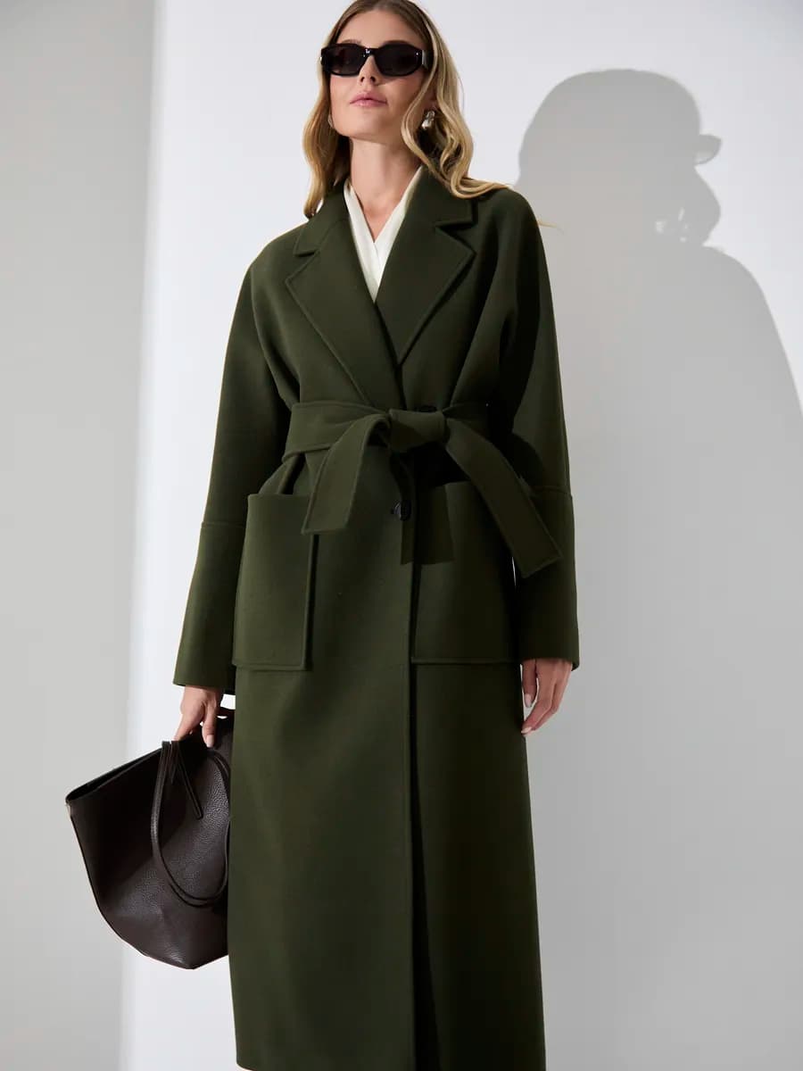 Пальто длинное макси демисезонное Оверсайз