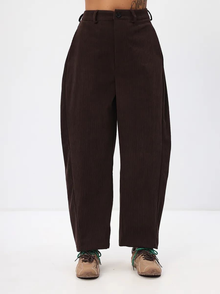 Вельветовые брюки бананы слоучи багги