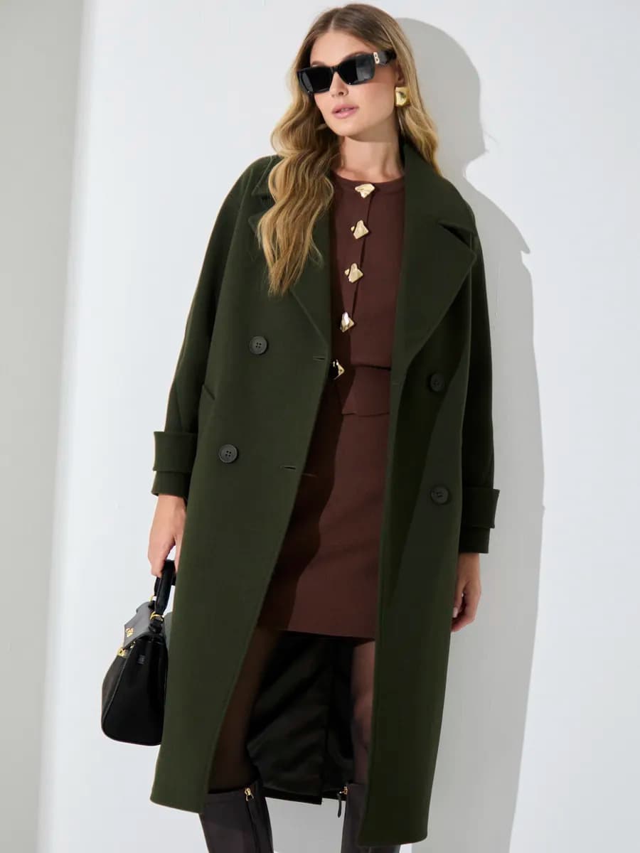 Пальто длинное оверсайз демисезонное