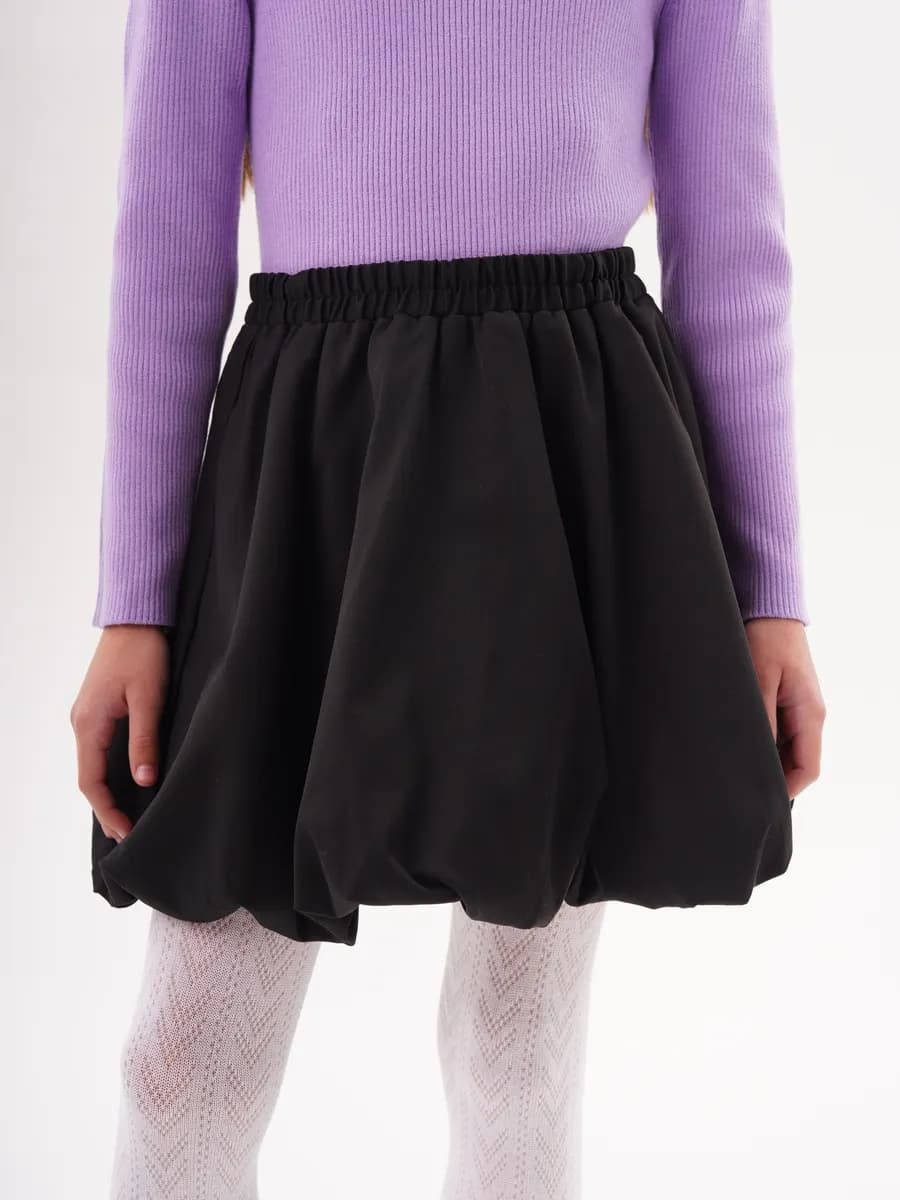 Юбка баллон для девочки пышная черная на резинке