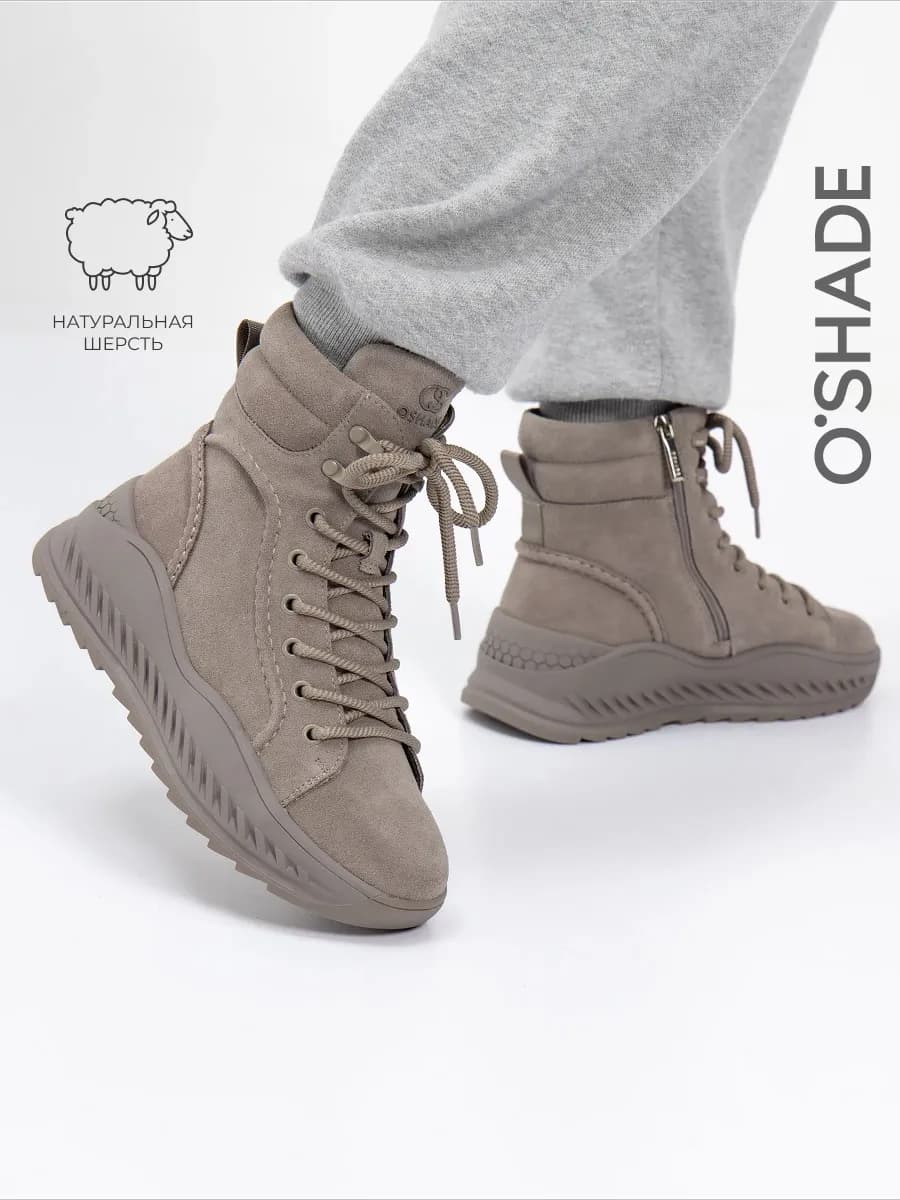 Меховые ботинки женские зимние