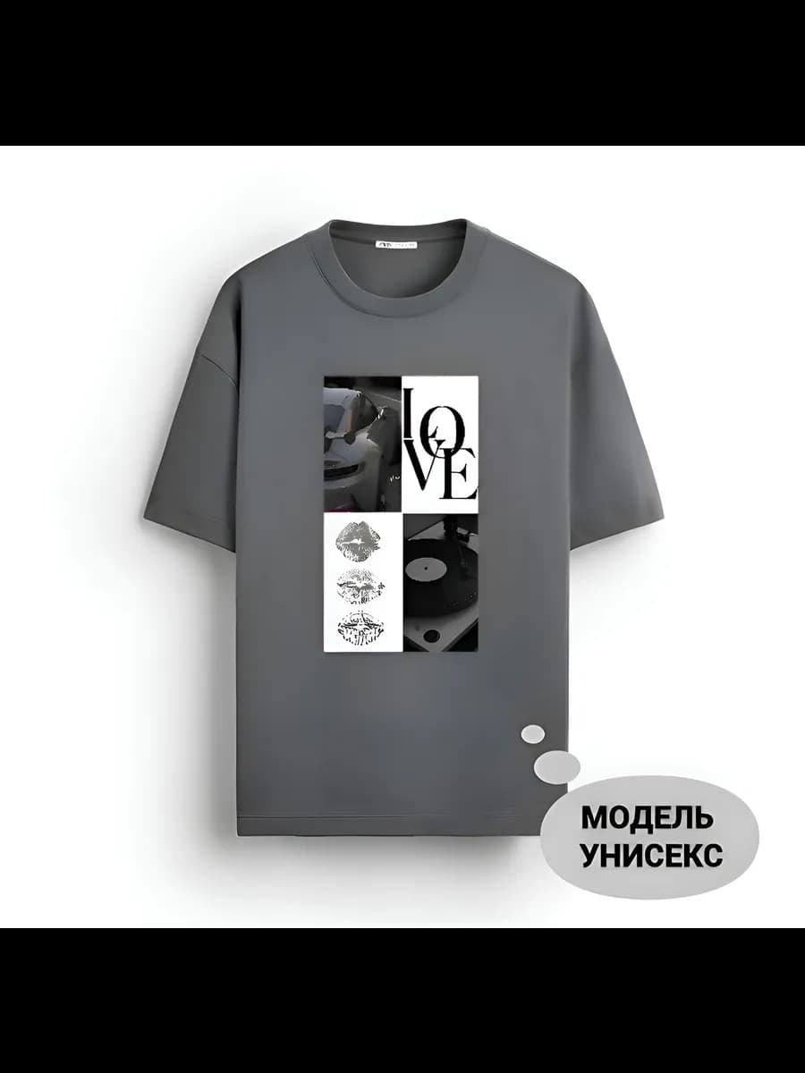 Футболка с принтом LOVE