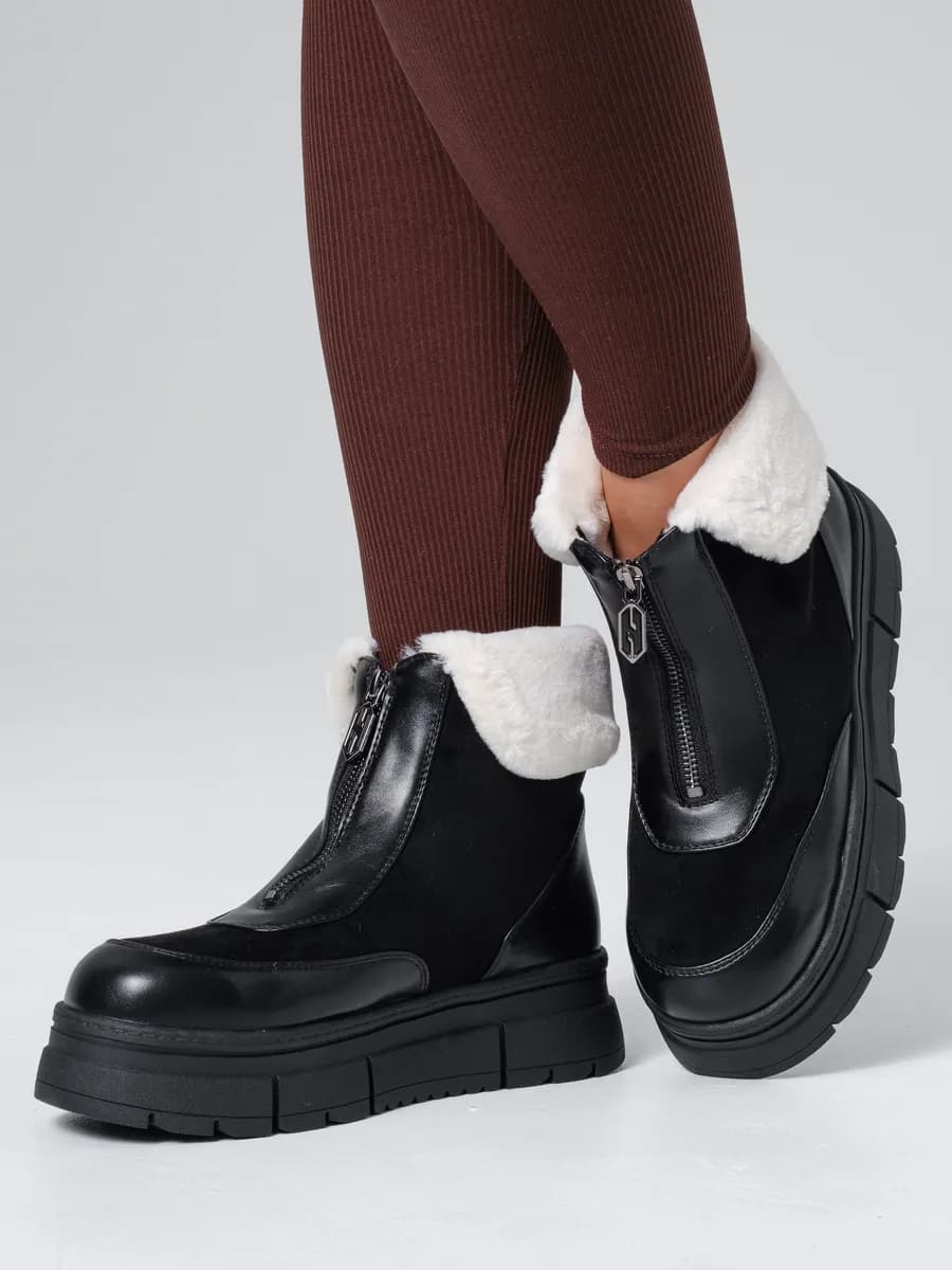 Полуботинки зимние с мехом - фото 1