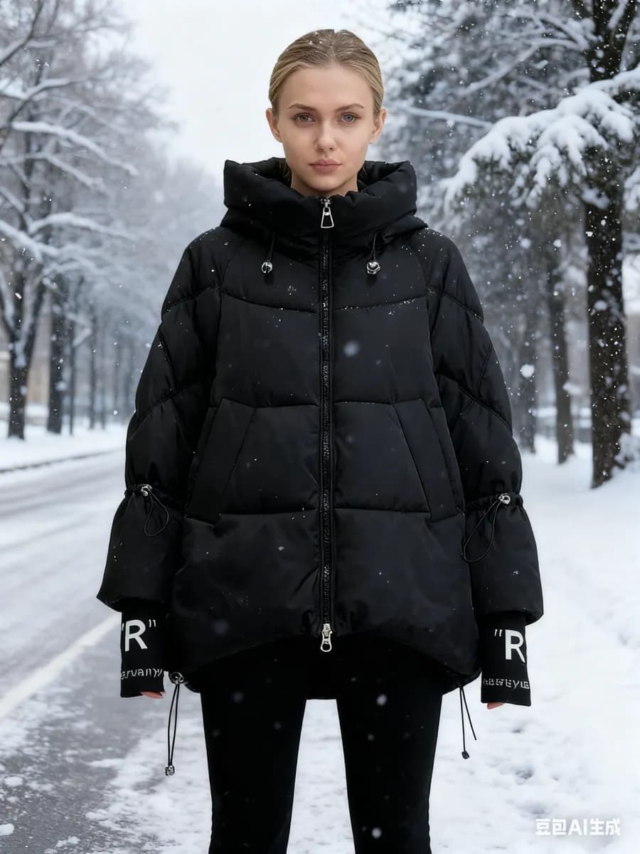 куртка зимняя с капюшоном демисезонная - фото 1