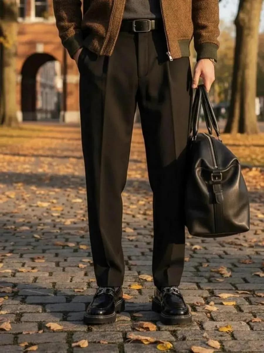 Брюки классические бананы со стрелками оверсайз - фото 1