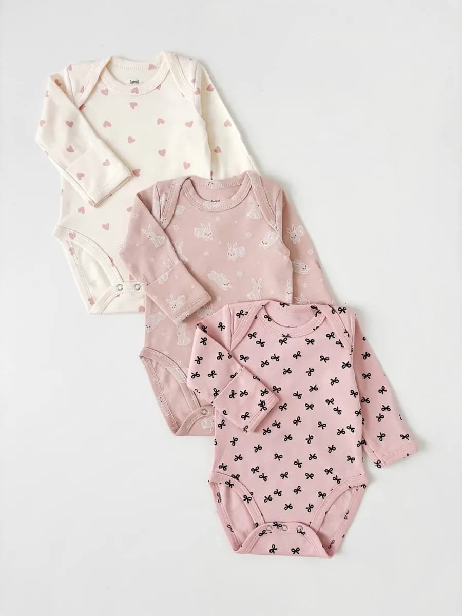Боди для новорожденных малышей комплект 3шт