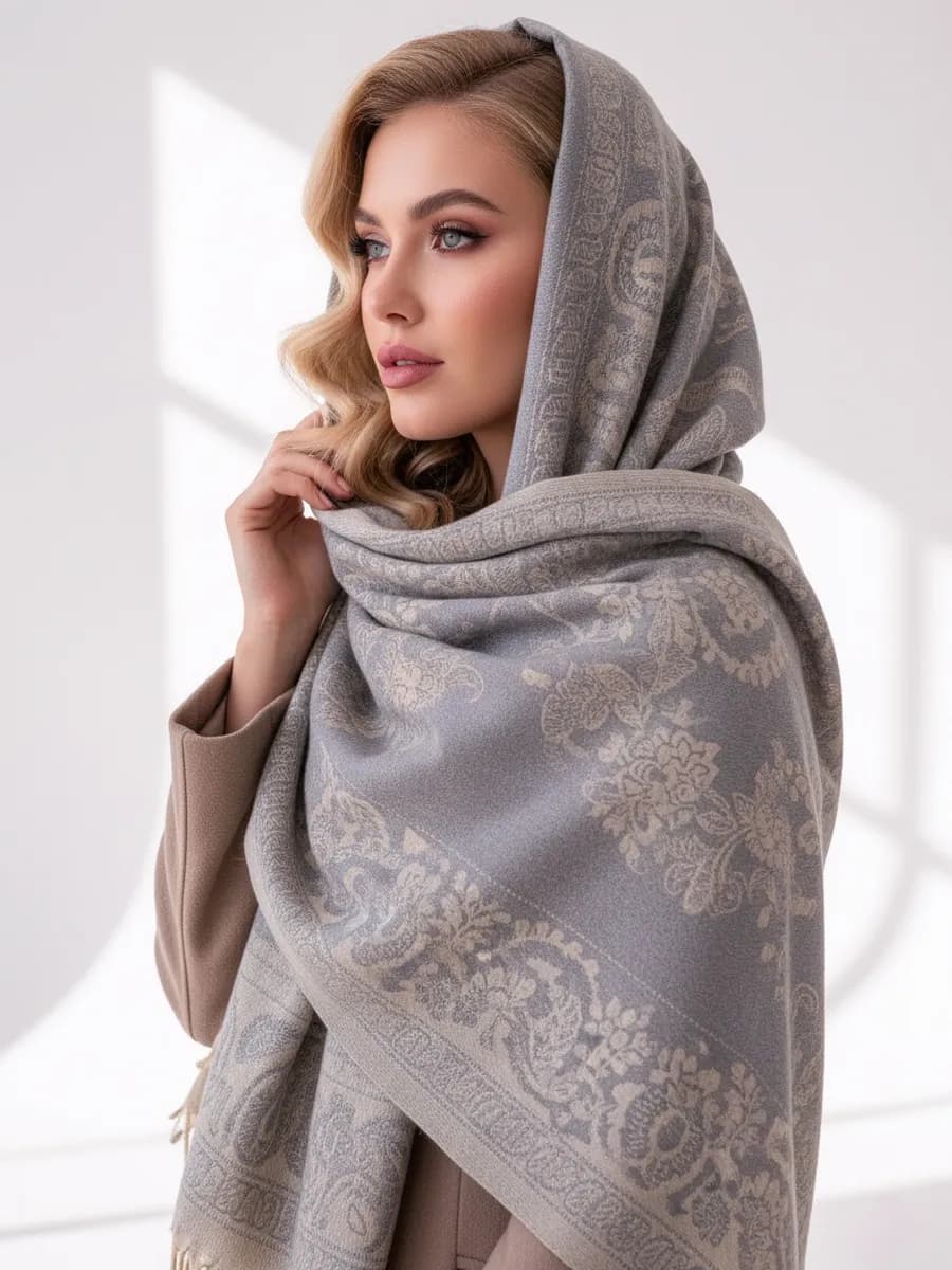 Легкий шарф, палантин на весну