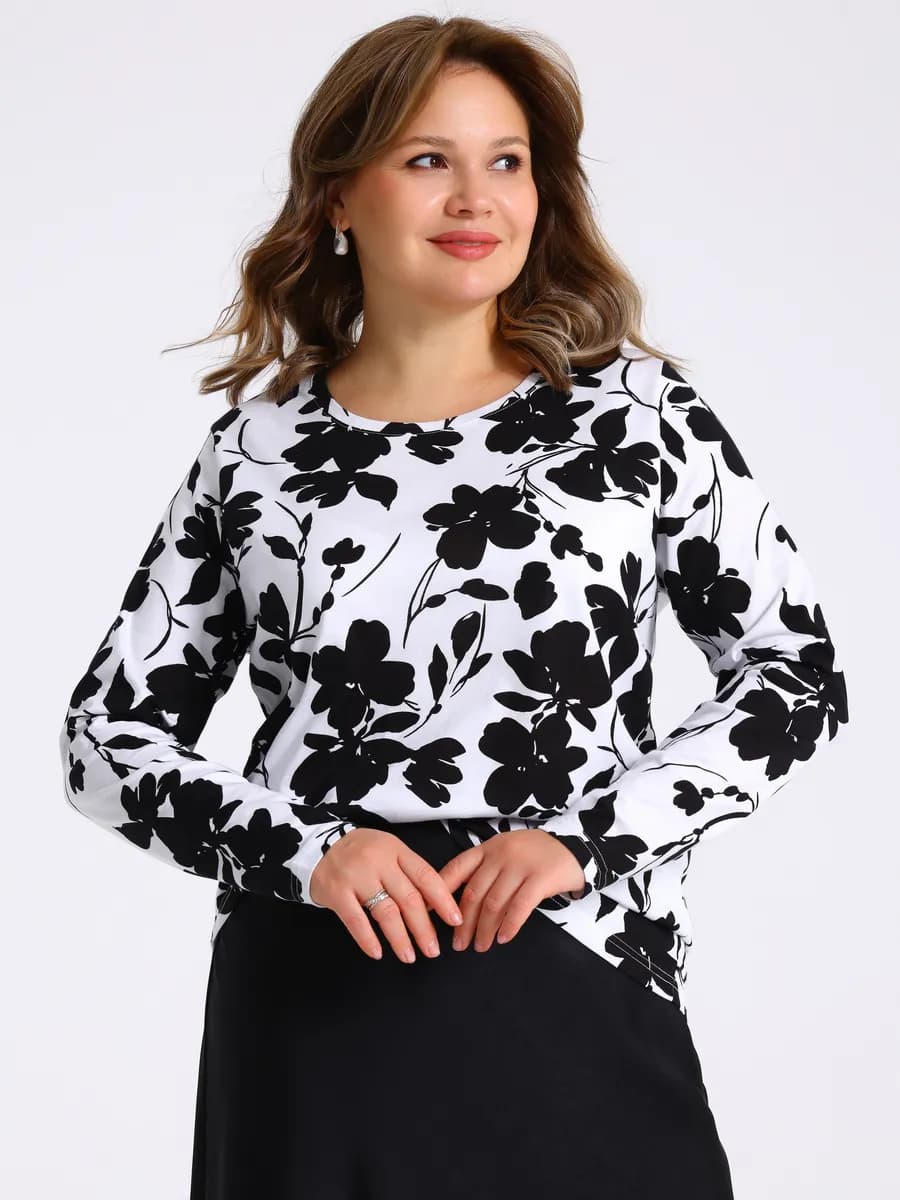 Лонгслив с принтом хлопок 100%