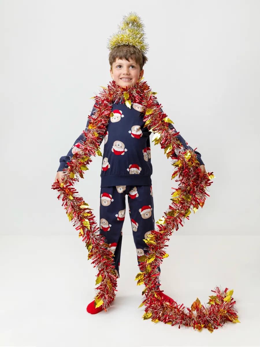 Пижама с брюками на резинке, новогодняя