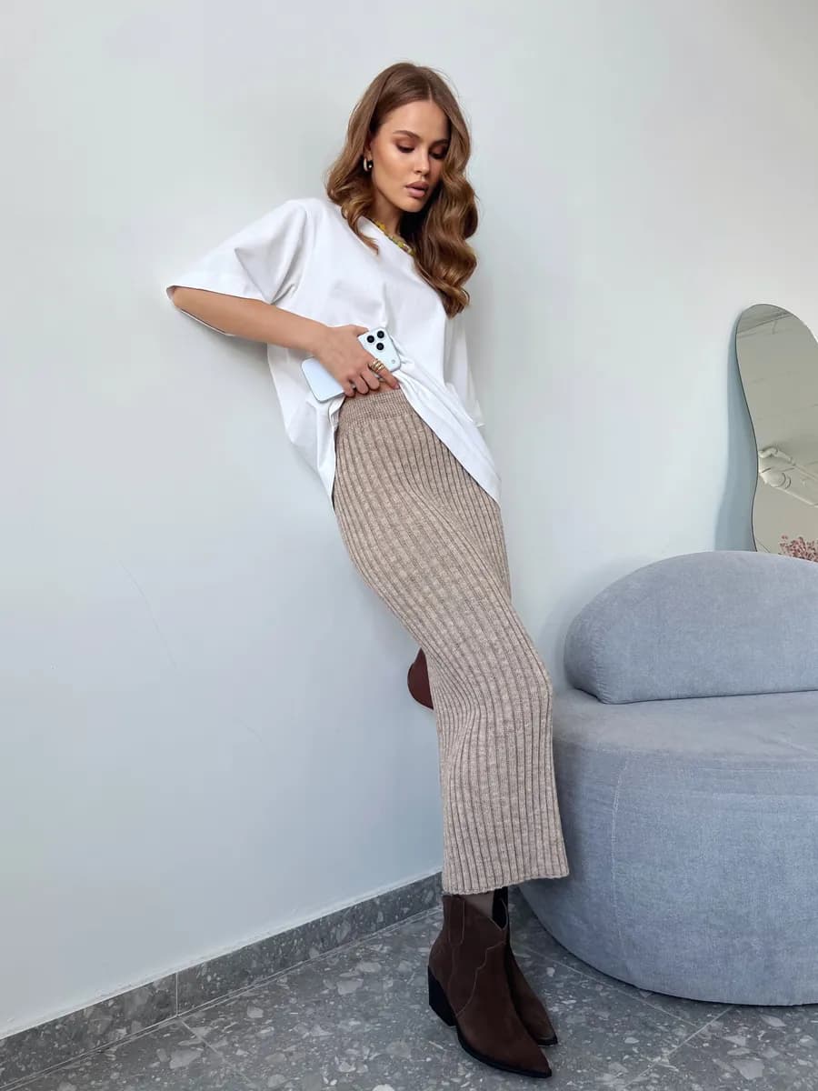 Юбка вязаная