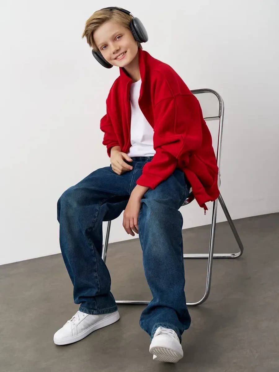 Джинсы утепленные джоггеры для мальчика