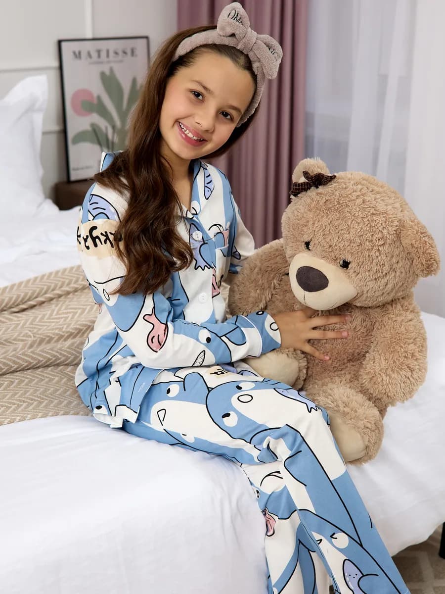 Детская пижама с брюками для девочки