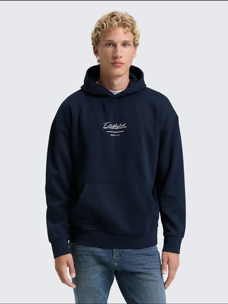 Худи Relaxed свободное кенгуру с логотипом