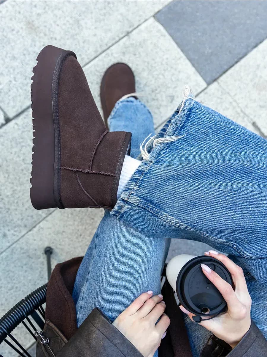 Угги женские на платформе зимние