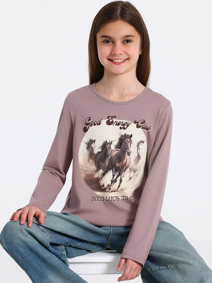 Лонгслив с принтом кофта хлопок 100%