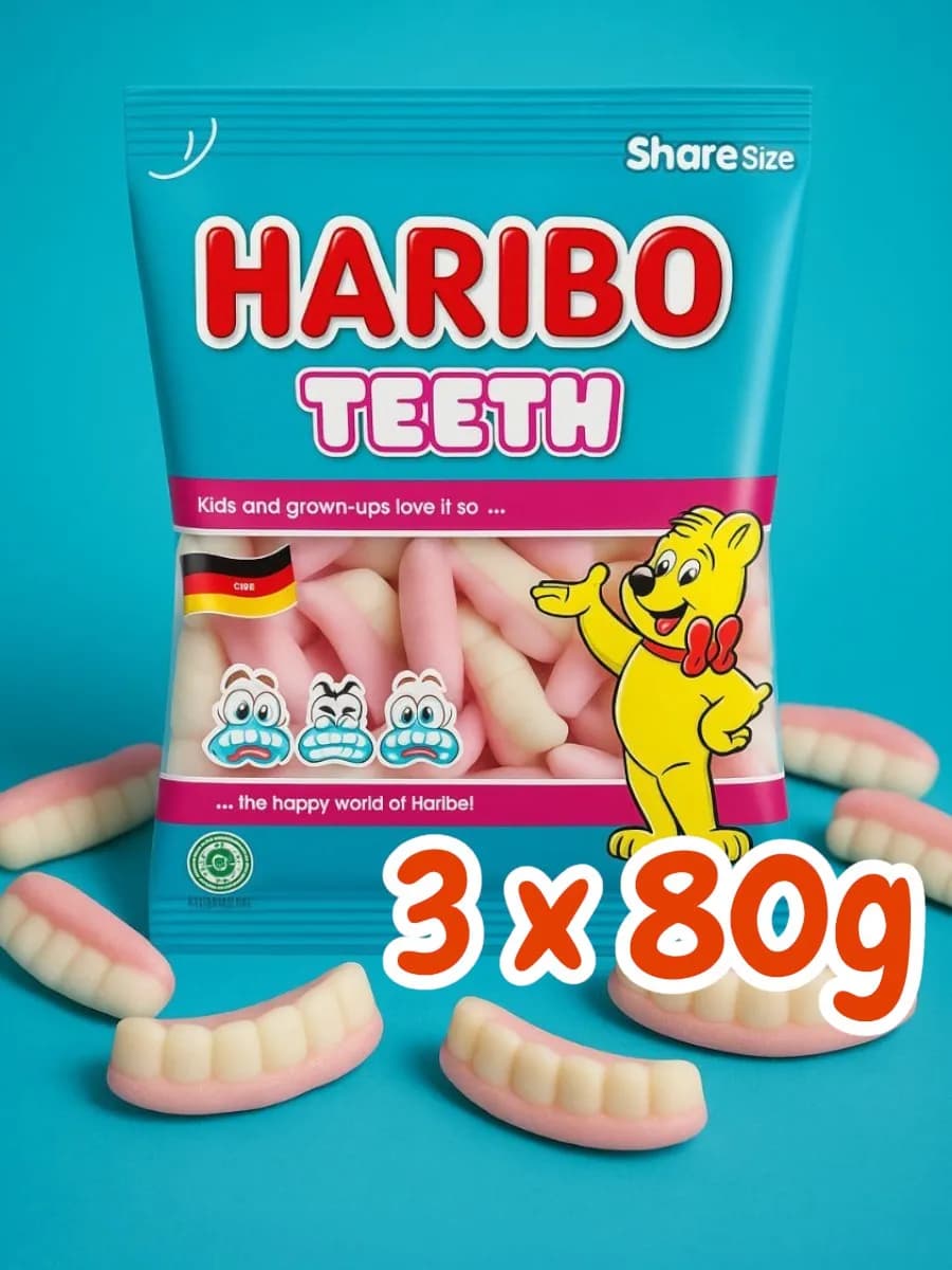 Жевательный мармелад Забавные зубы 80г х 3