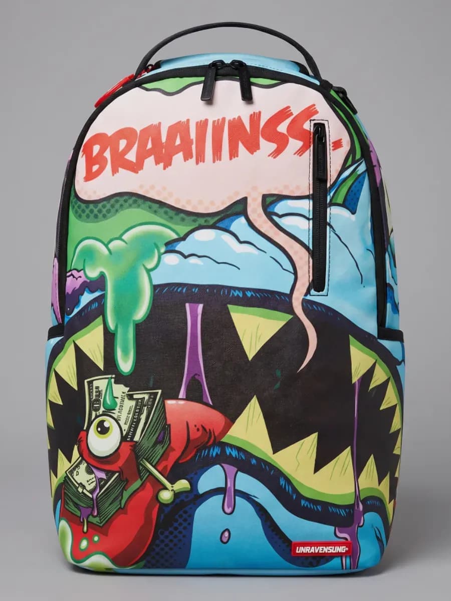 Рюкзак Sprayground Blue Zombie Shark кожаный