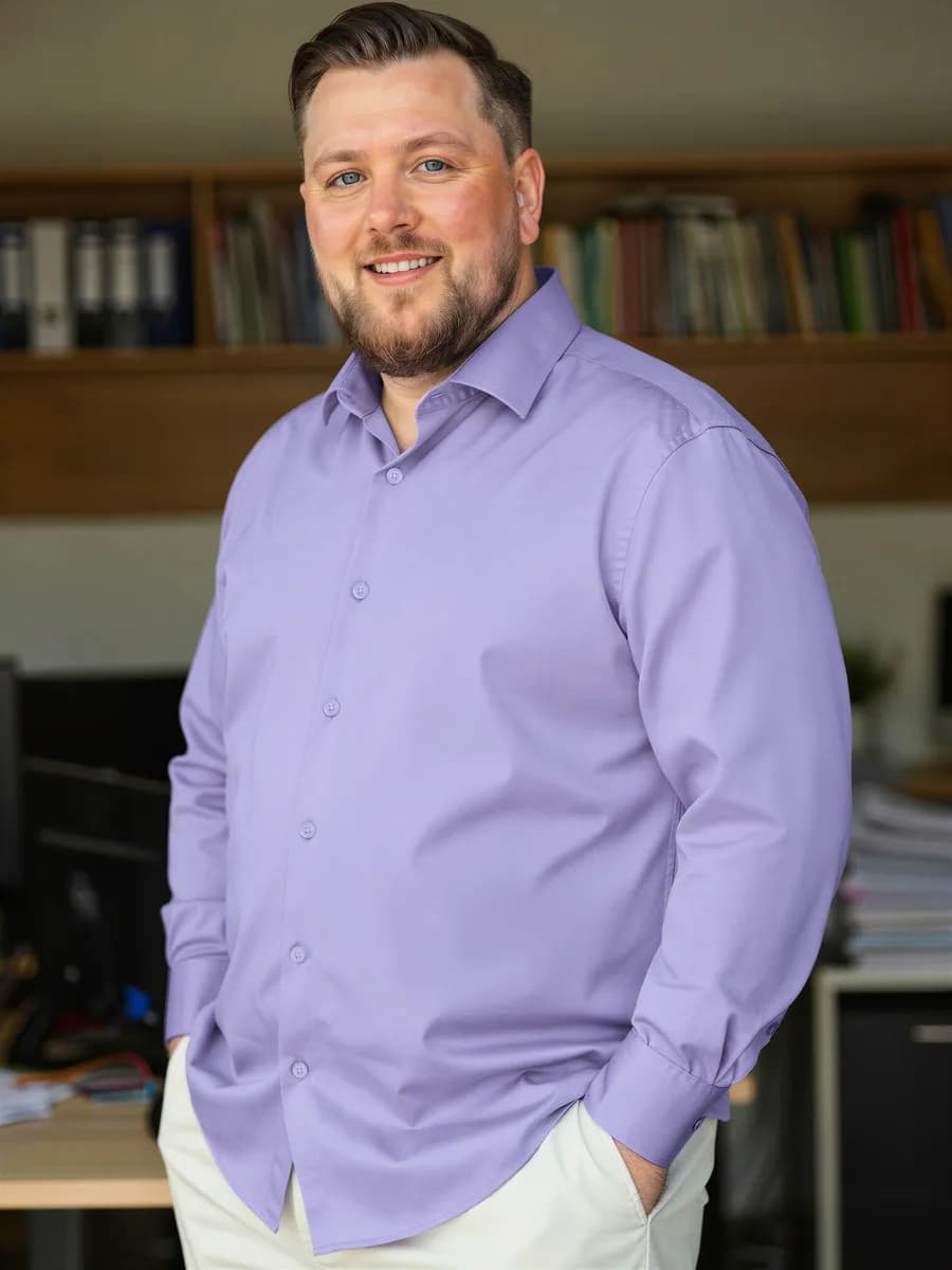 Рубашка с длинным рукавом классическая - фото 1