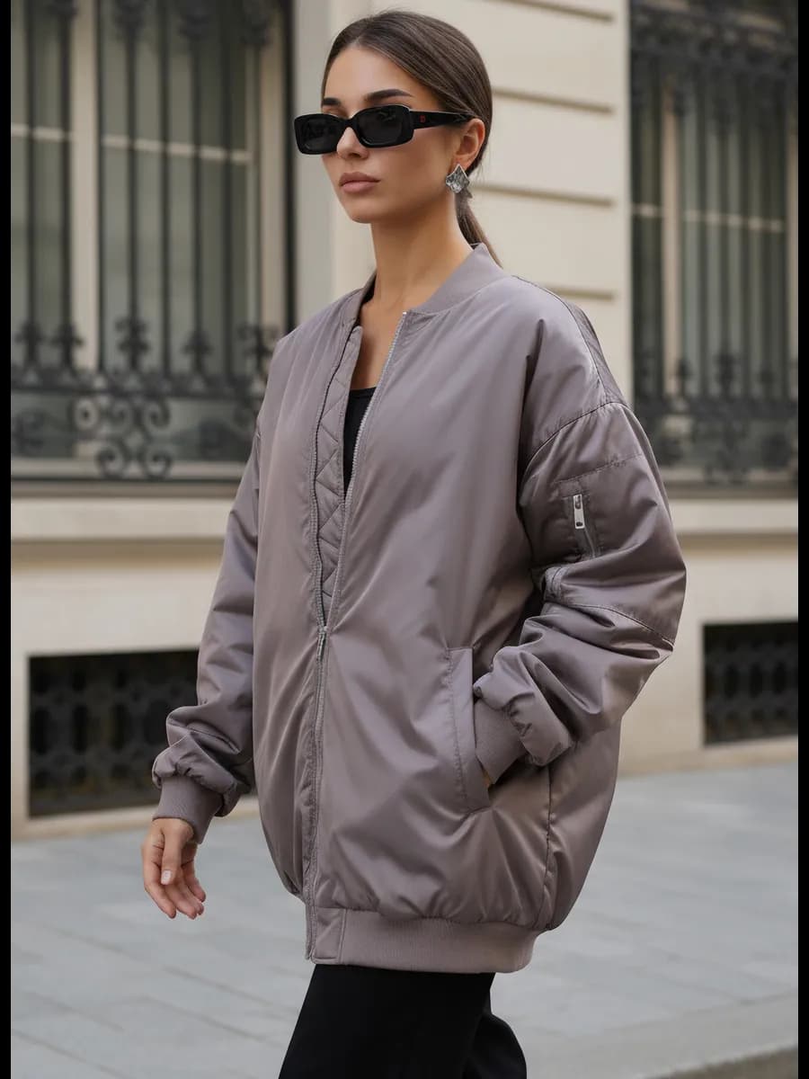 Бомбер оверсайз утепленный