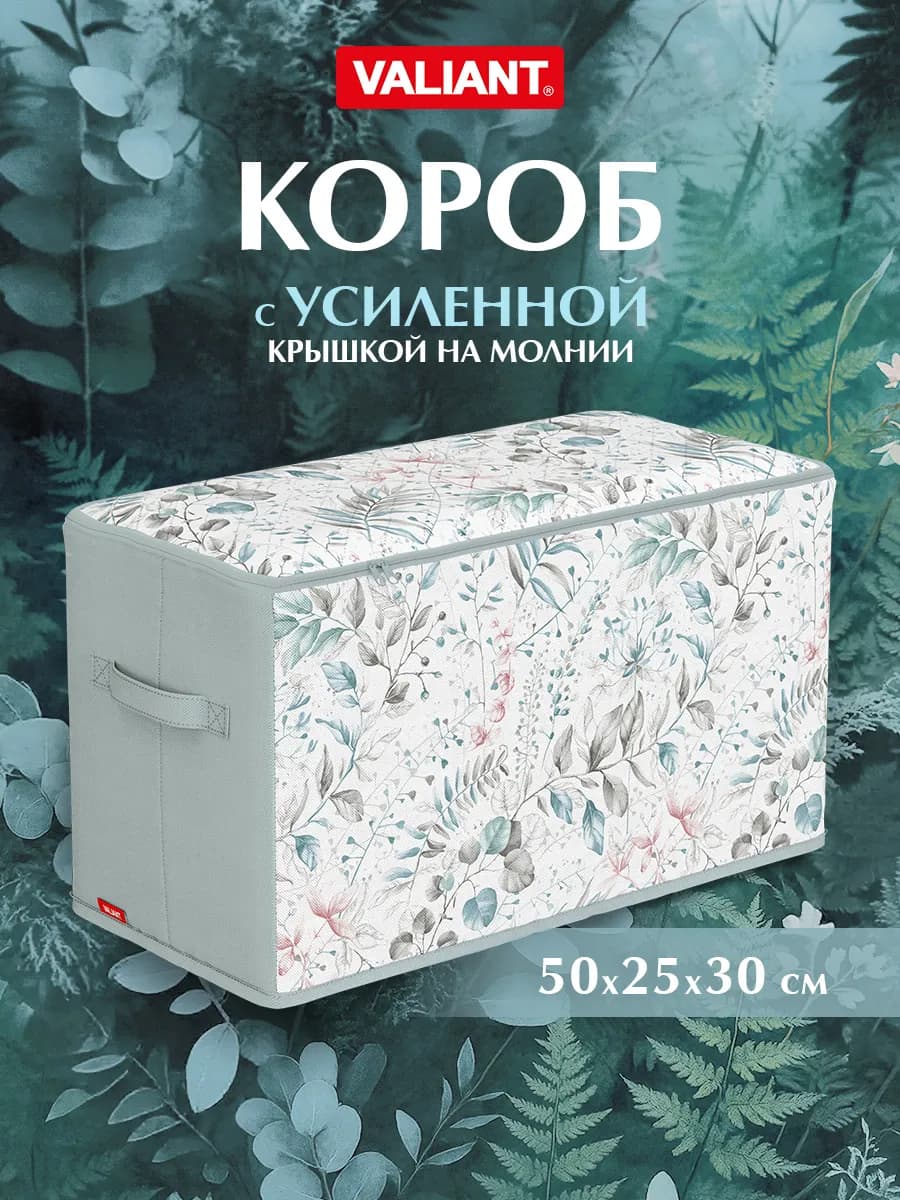 Короб для хранения вещей с крышкой 2-х секционный большой