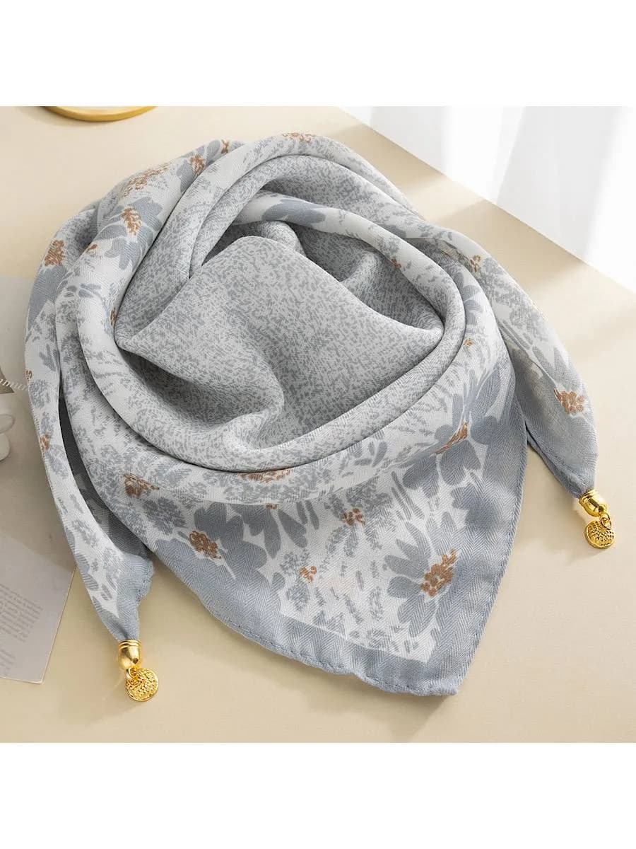 Платок на голову и шею осенний - фото 1