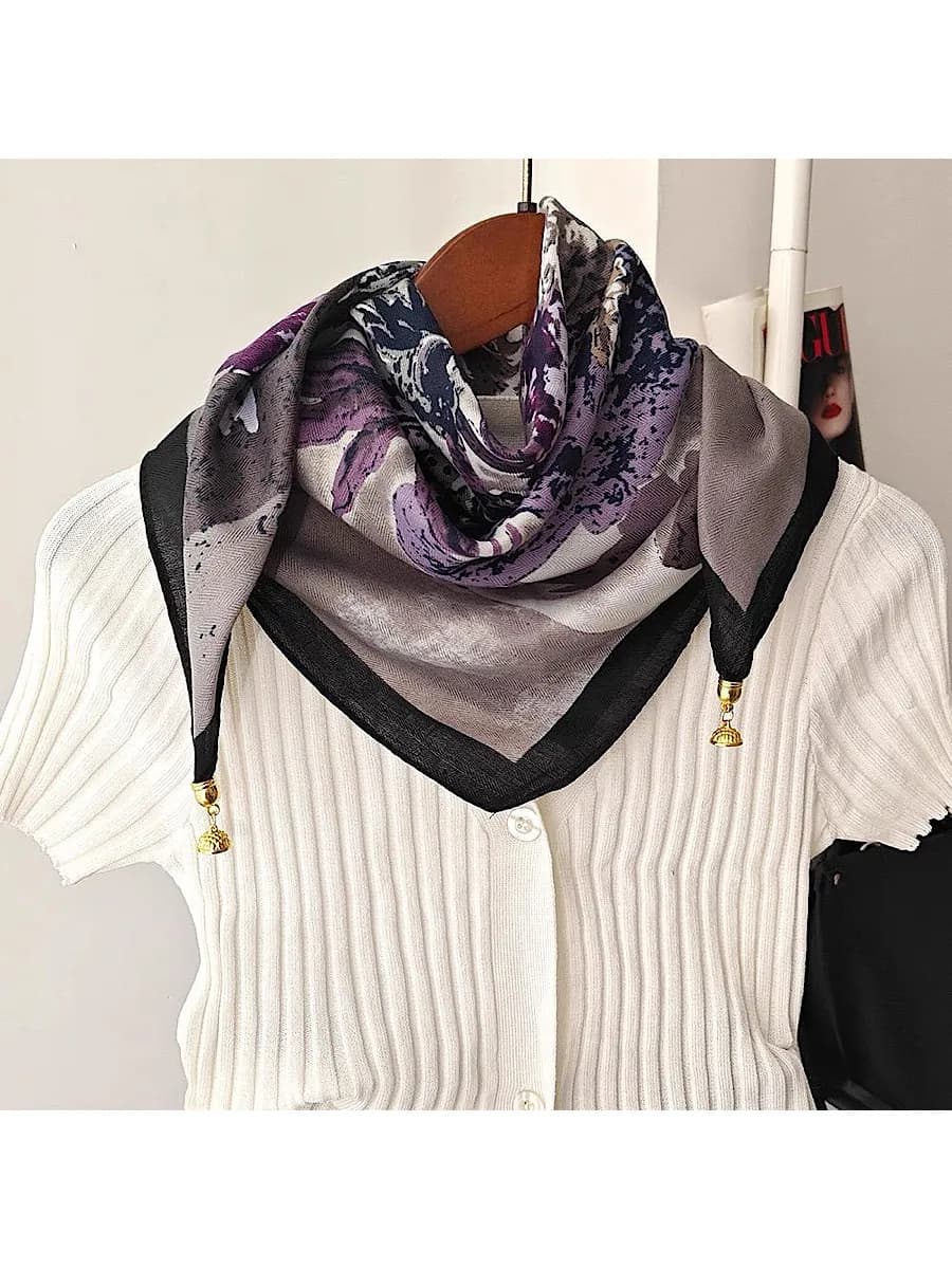 Платок на голову и шею осенний - фото 1