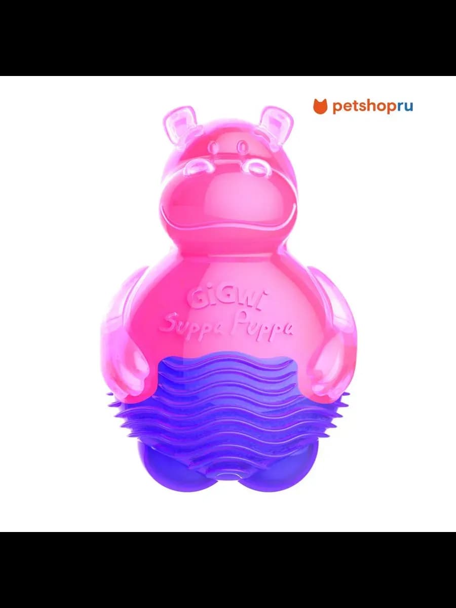 игрушка "Бегемотик" с пищалкой, 9 см