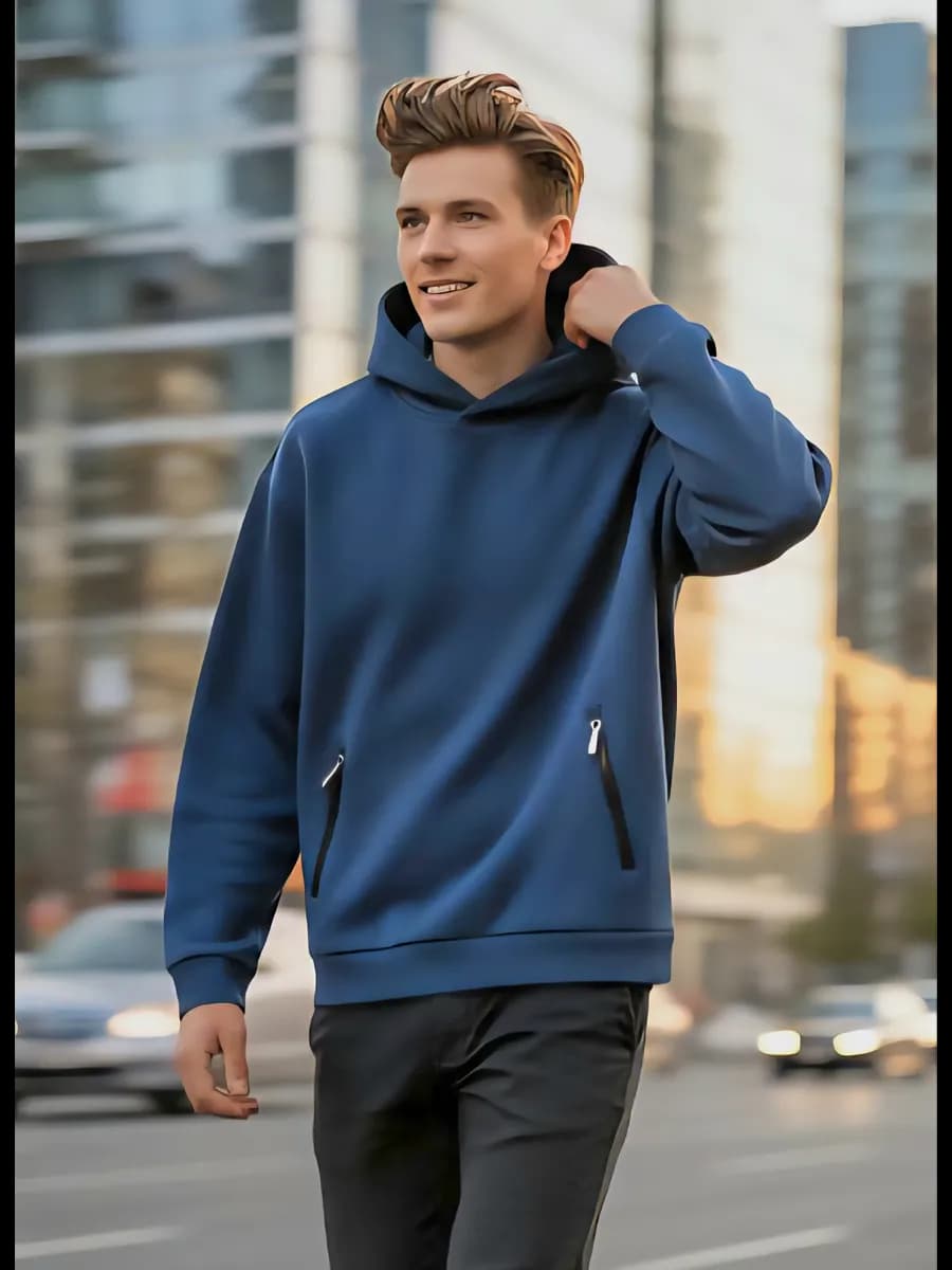 Толстовка худи с капюшоном без начеса