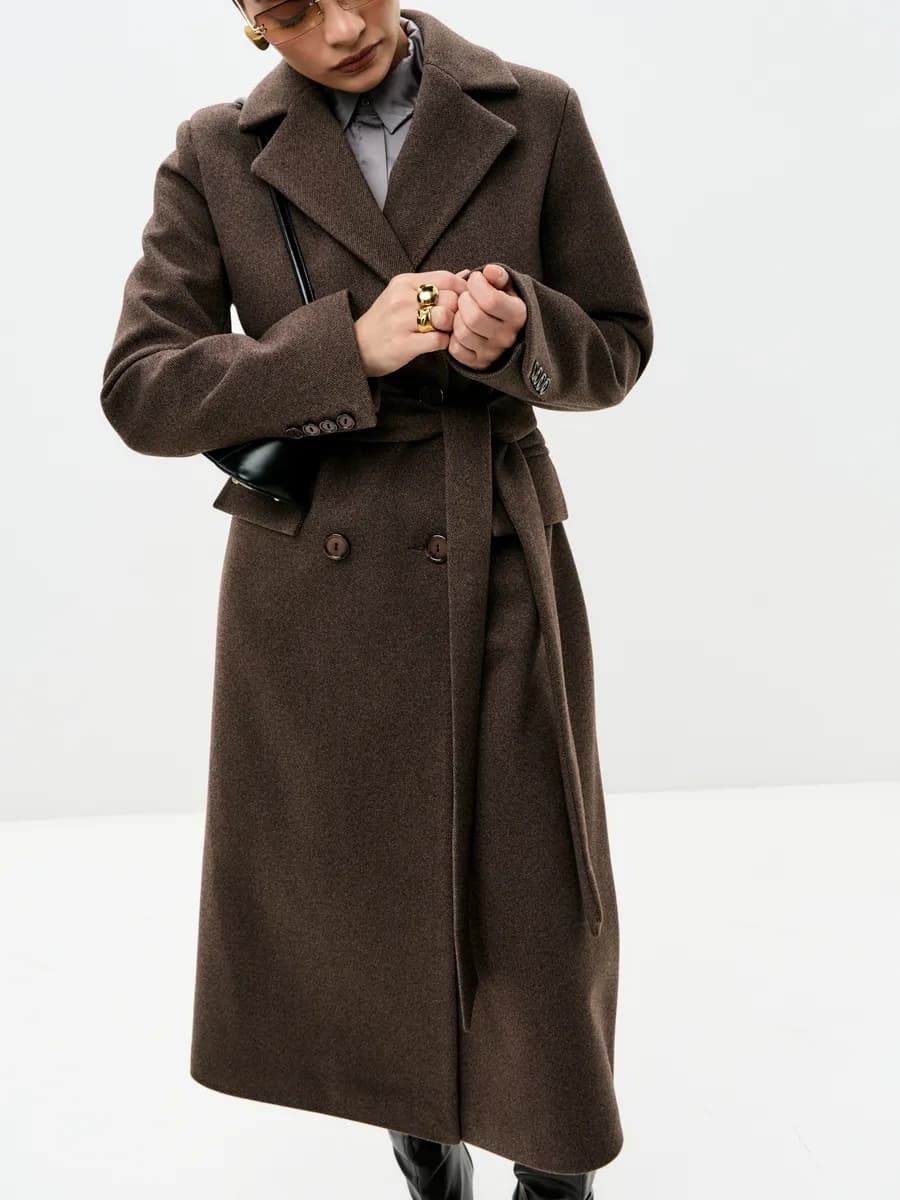 Пальто демисезонное длинное