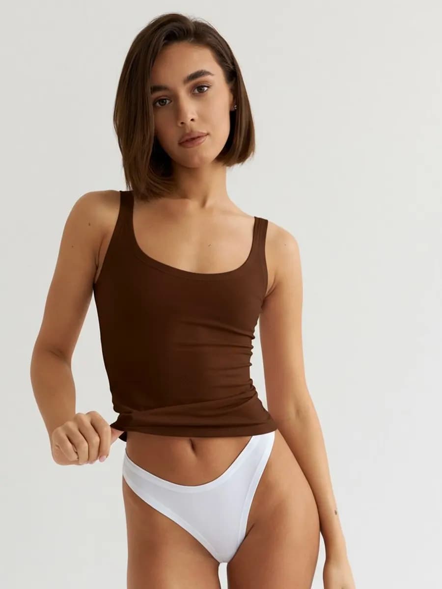 Майка топ бельевая облегающая