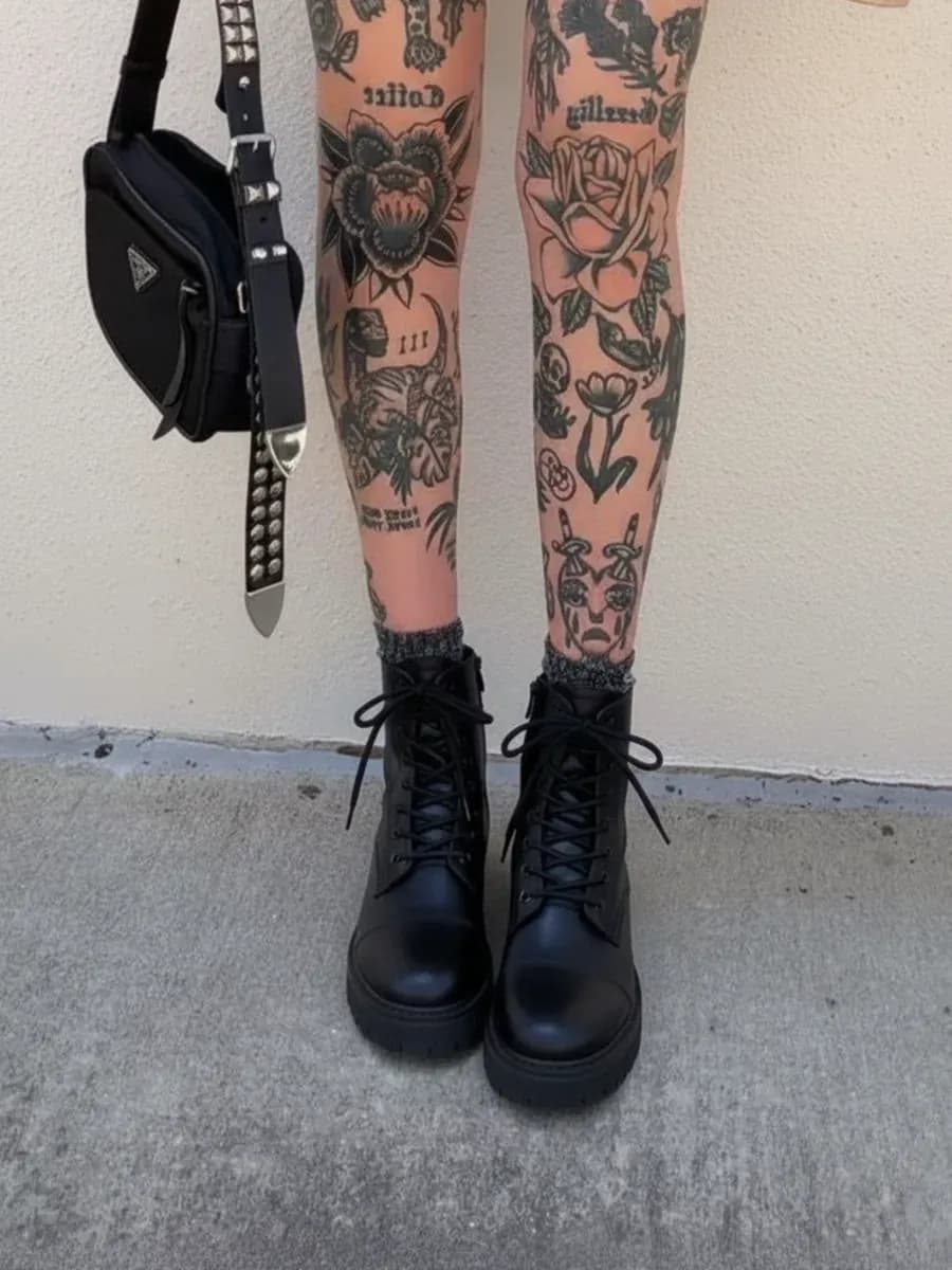 Ботинки зимние берцы на высокой подошве - фото 1