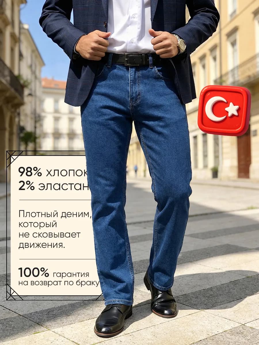 Джинсы прямые классические