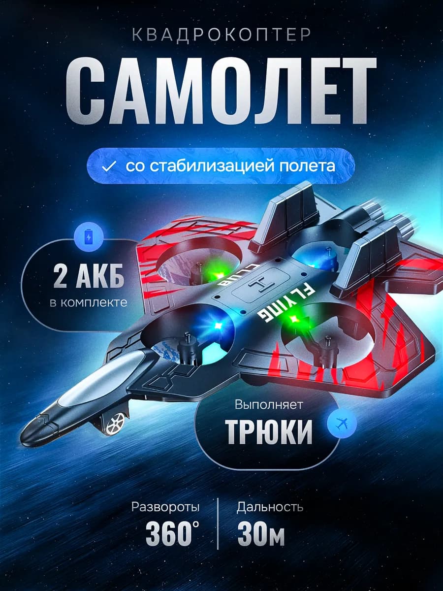 Самолет на радиоуправлении квадрокоптер