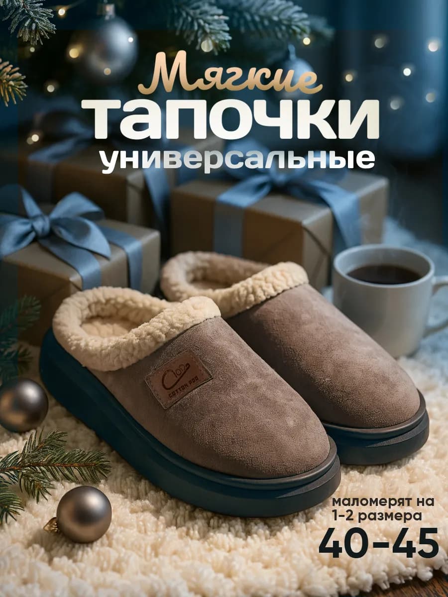 Тапочки домашние закрытые подарок мужчине