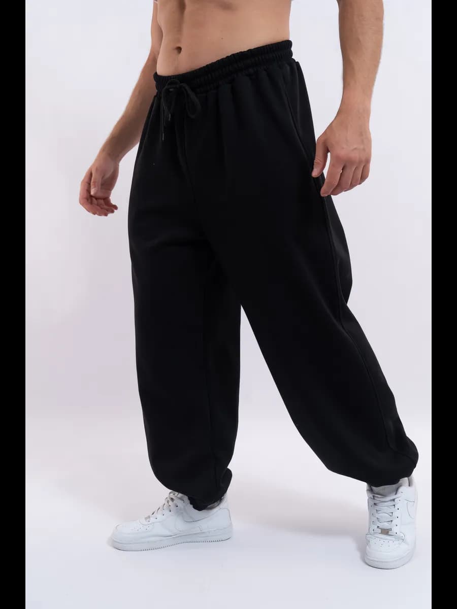 Штаны спортивные теплые джоггеры широкие