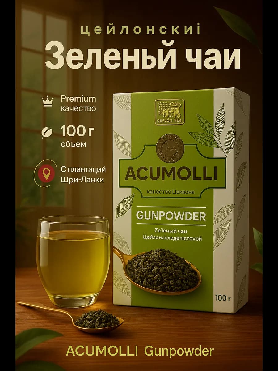 Цейлонский Зеленый Чай среднелистовой