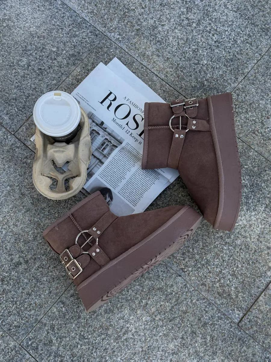 Угги зимние на высокой платформе