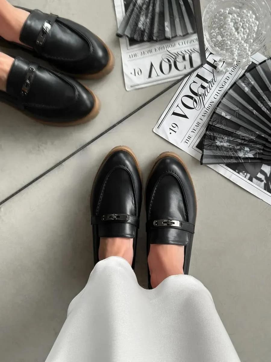 Лоферы классические кожа