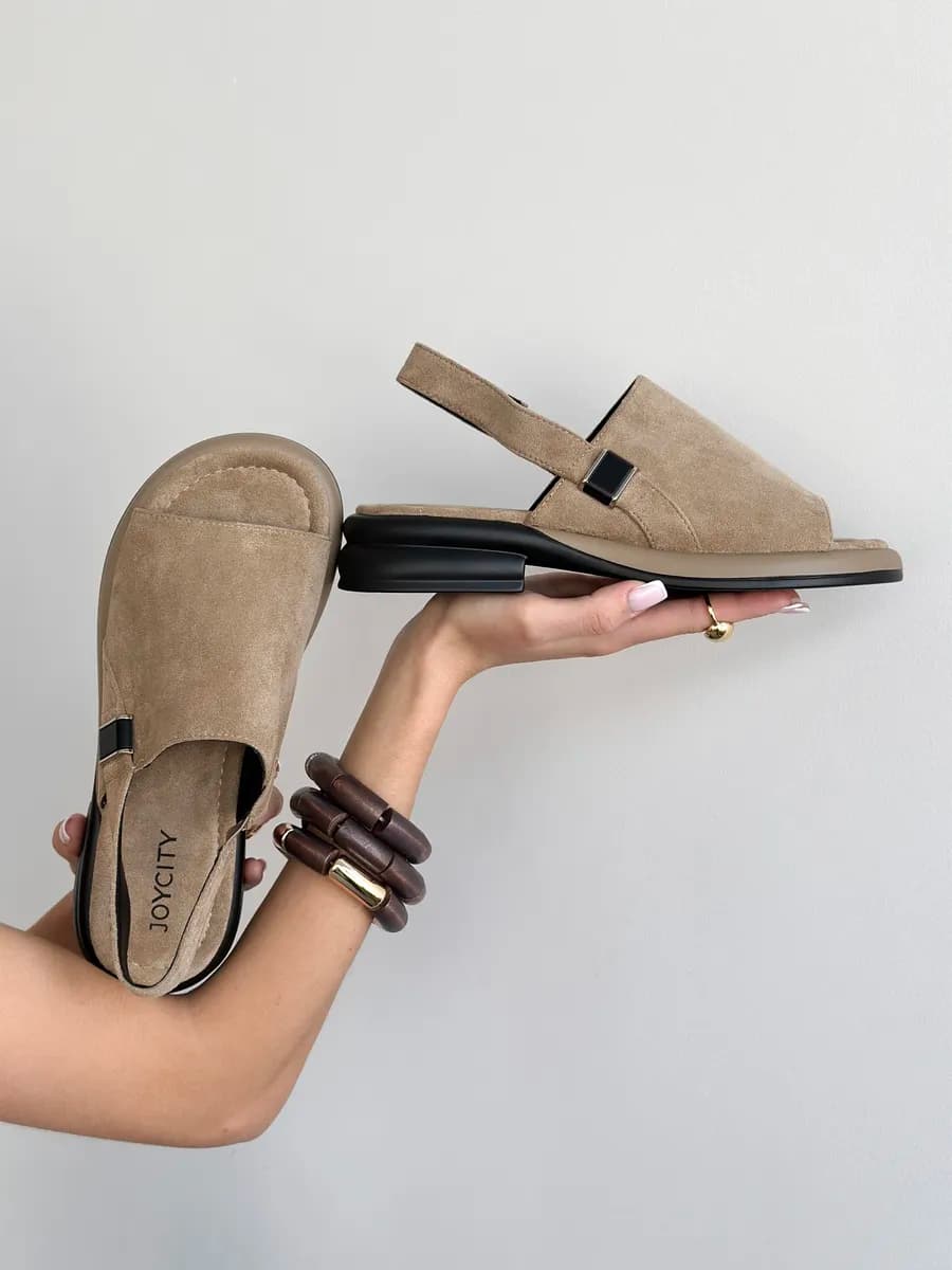 Босоножки летние замшевые - фото 1