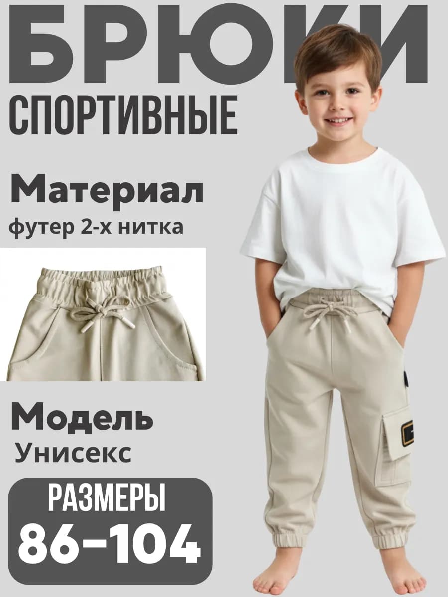 Брюки спортивные джоггеры детские