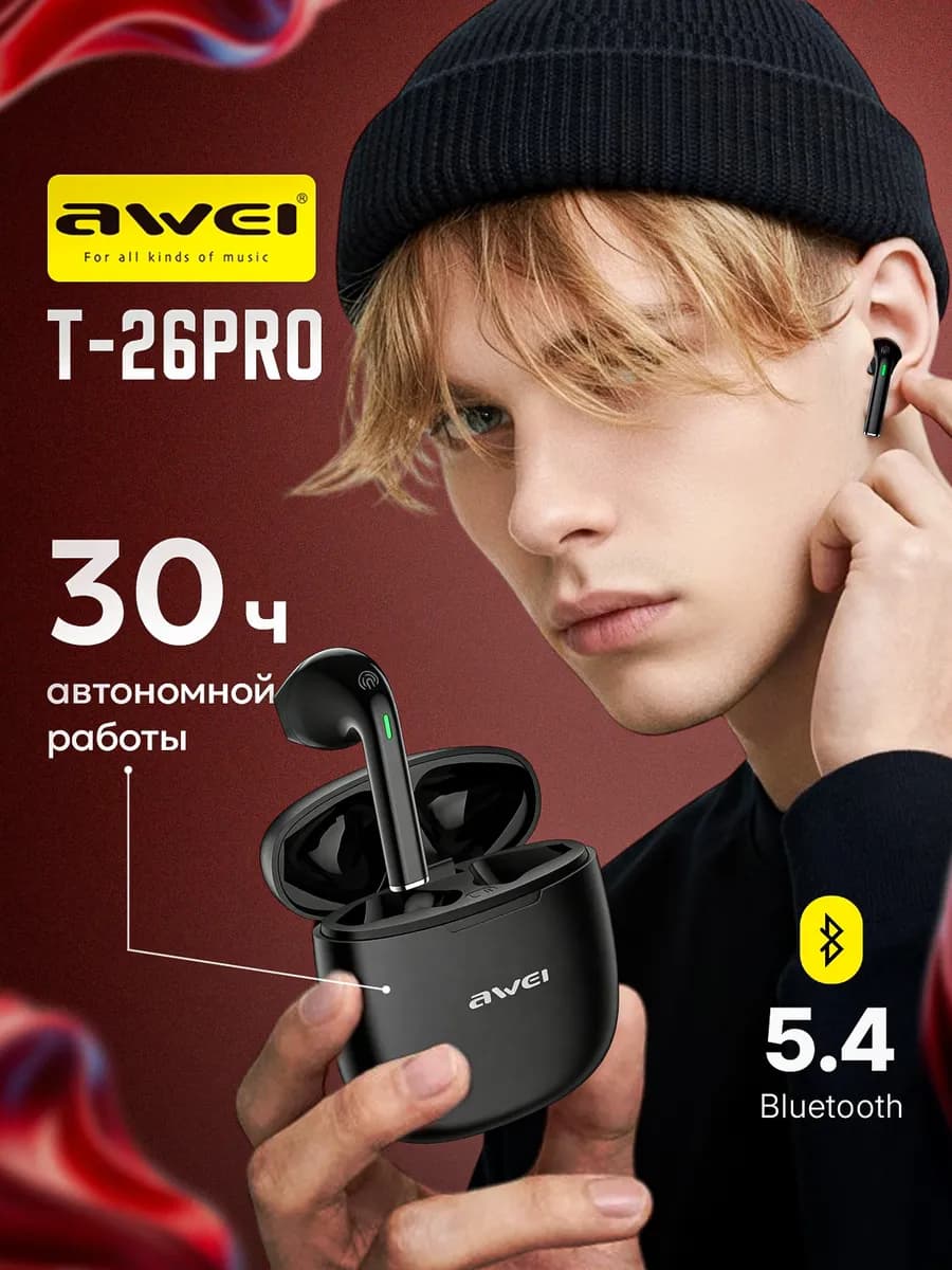 Наушники беспроводные для iPhone и Android