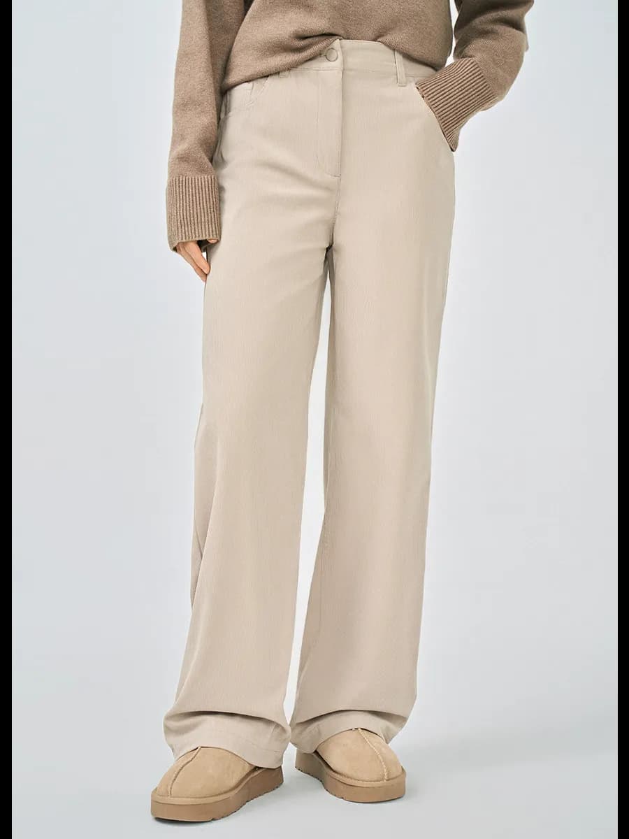 Прямые брюки из вельвета