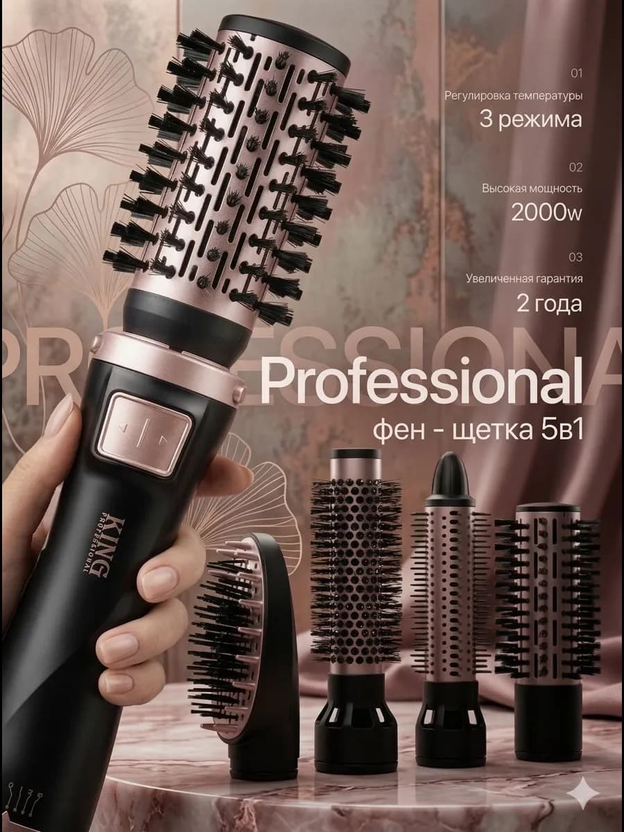 Фен-щетка для укладки и выпрямления волос