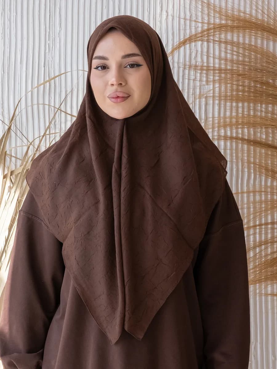 Платок жатка мусульманский шоколадно-коричневый