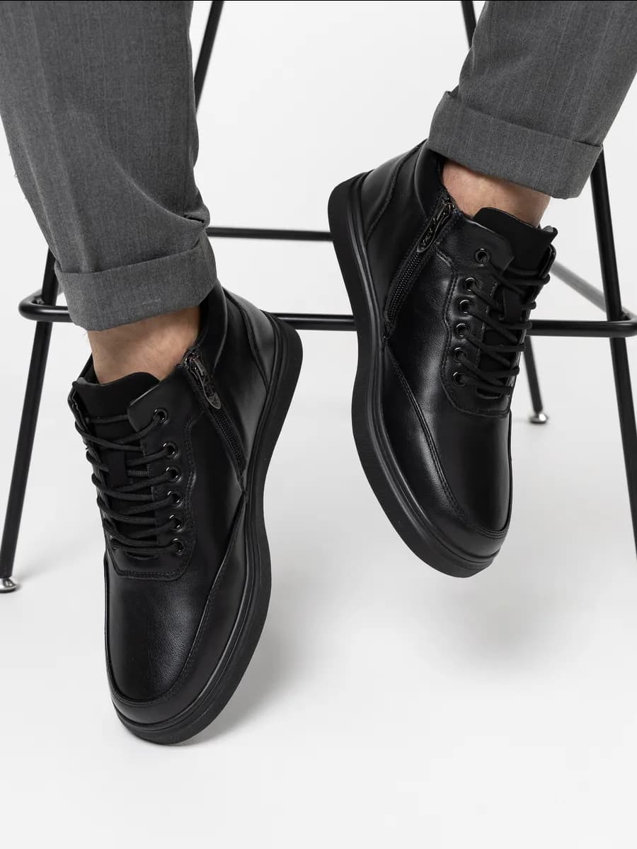 Ботинки кожаные зимние