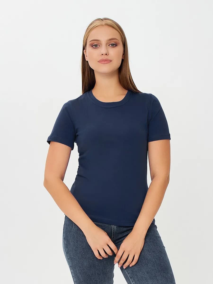 Футболка женская хлопок модная базовая