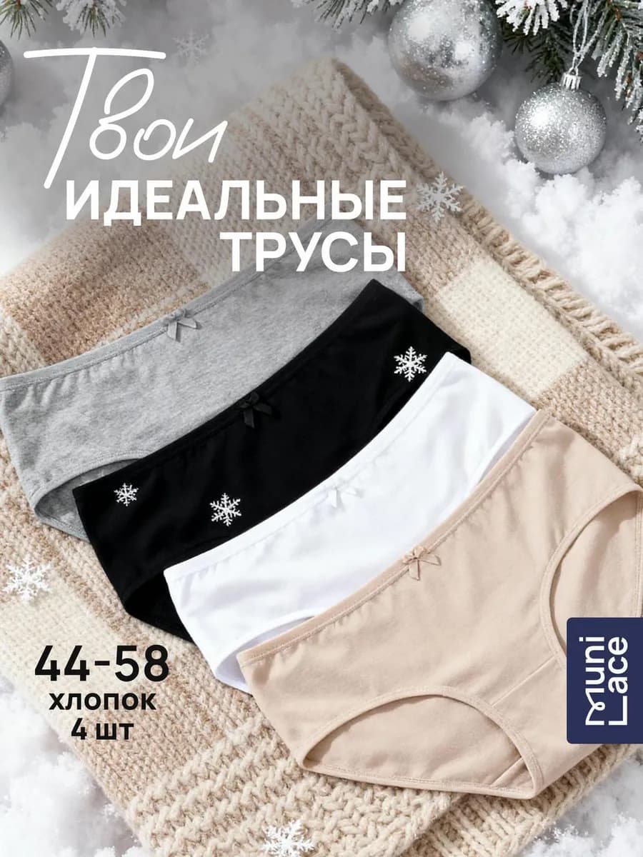 Трусы хлопковые слипы набор