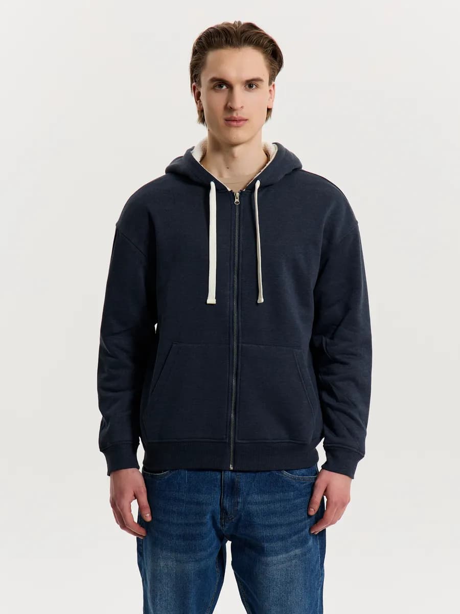 Толстовка прямого кроя на молнии